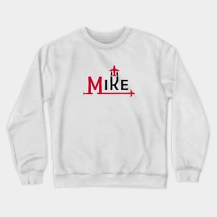 MIKE Aviation Phonetic Alphabet Pilot Airplane Crewneck Sweatshirt